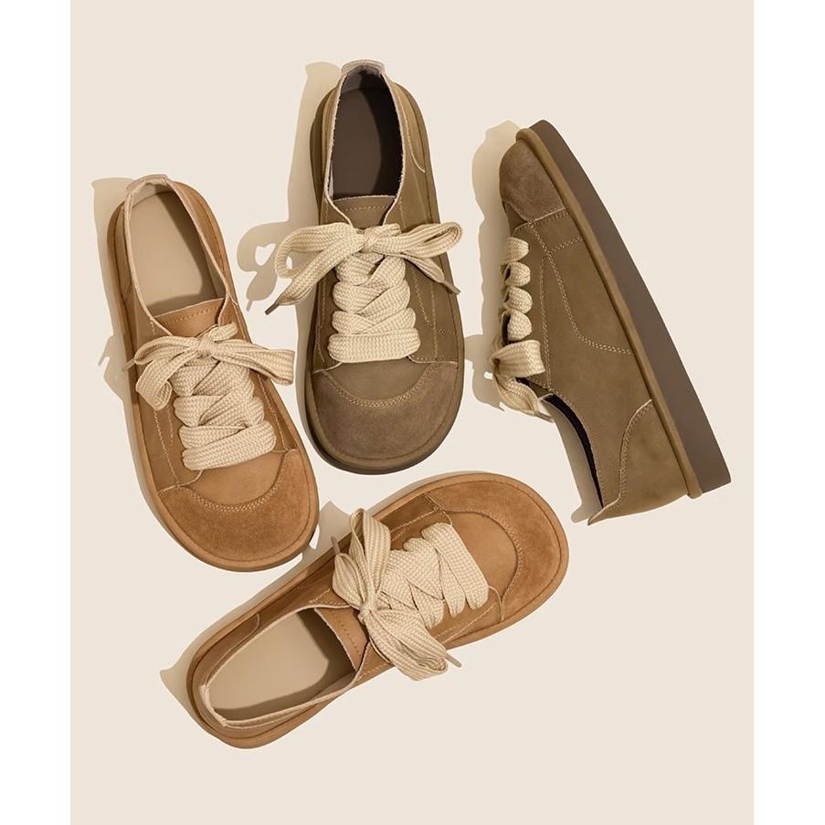 2024 Новые женские туфли на плоской подошве класса люкс от бренда Mori, женские туфли на плоской подошве в стиле ретро с круглым широким носком, симпатичные босоножки для девочек