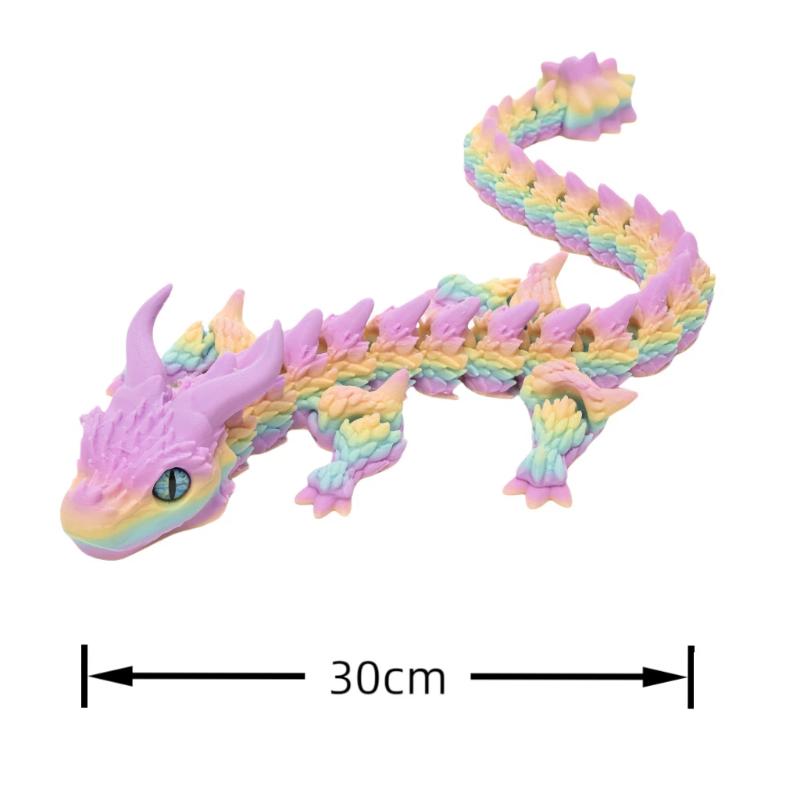 30cm Articulated 3D Printed Dragon Fidget Toy Handmade Craft Graduation Gift Desktop Ornament for Adults Kids Decor