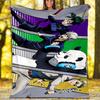 Jujutsu Kaisen Theme Printed Blanket - Perfect for Couch, Bed, Travel & Outdoor Use | Machine Washable, Cozy & Durable.