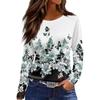 Women's Casual T-shirt 3D Printed Floral Floral Print Round Neck Retro Elegant Long Sleeves Women's Fashion Pullover Long Sleeve