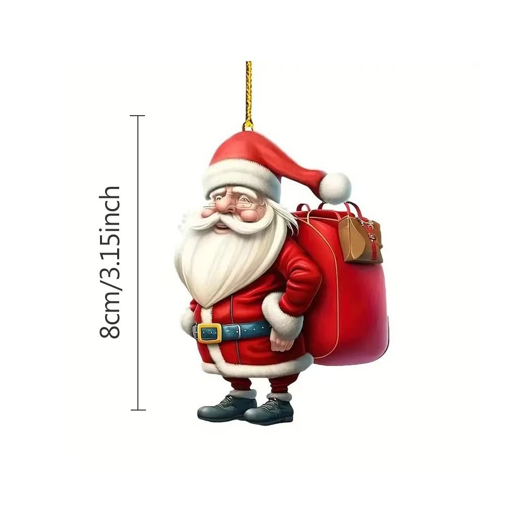 1/3PCS Old Man Mini Santa Claus Acrylic Xmas Hanging Creative Hanging Accessories  Home
