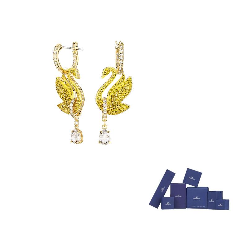 Swarovski Серьги-лебеди женские