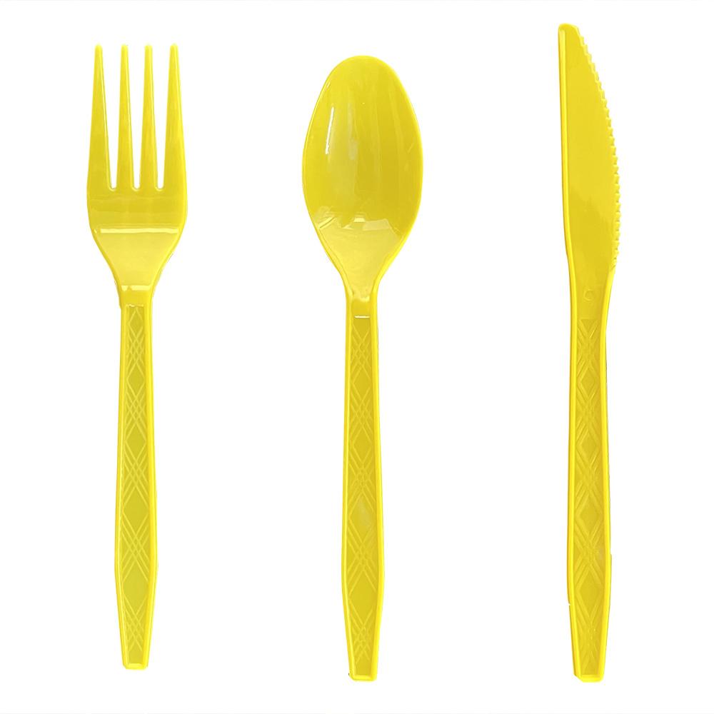 30pcs Plastic Knife Forks Spoons Set Flatware Disposable Cutlery Green White Black Red Gold Reusable Plastic Tableware Supplies