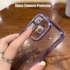 Glitter Diamond Camera Protector Case for iPhone 14 Pro Max 11 12 13 Pro Xs Max 14 7 8 Plus X Xr Luxury Girl's Silicone Cover