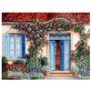 Алмазный дом, милый дом, 5D DIY Алмазная картина, дверь, цветочный пейзаж, вышивка крестиком