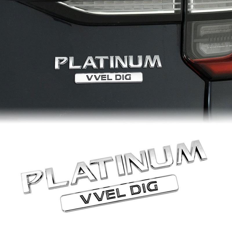 PLATINUM VVEL DIG Letter  ABS Car Sticker Tail Door Badge Auto Rear Trunk Emblem Decal Auto Accessories Decor