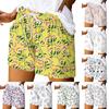 Women's Casual Summer Elastic Beach Shorts Print Casual Shorts