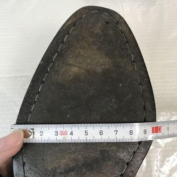 80s-90s? Vintage CESARE PACIOTTI Leather Semi-Brogue Straight Tip 7 / 25.5cm / Black Dress Shoes(USED)