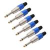 6PCS Mono Sophomore Core Amplifier Microphone Plug 6.35mm Male Plug To RCA Female Audio Jack Connector For Microphone