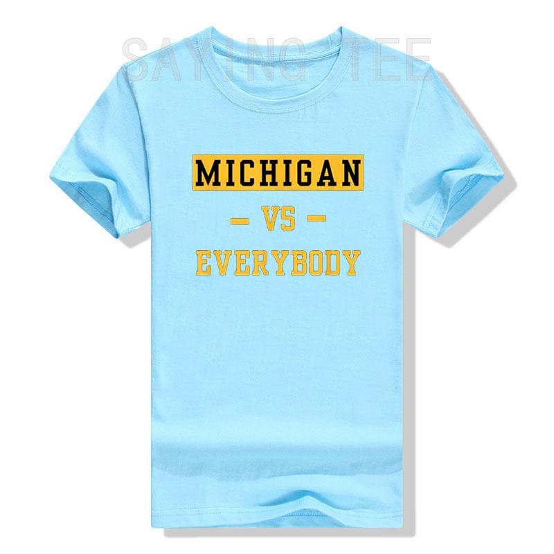 Michigan Vs Eeverything Tee Men Women Everybody T-Shirt Humor Funny Letters Printed Saying Tee Graphic Outfits Sports Clothes