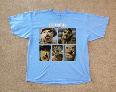 The Turtles Band Wooden Head Blue T Shirt Full Size S-5XL