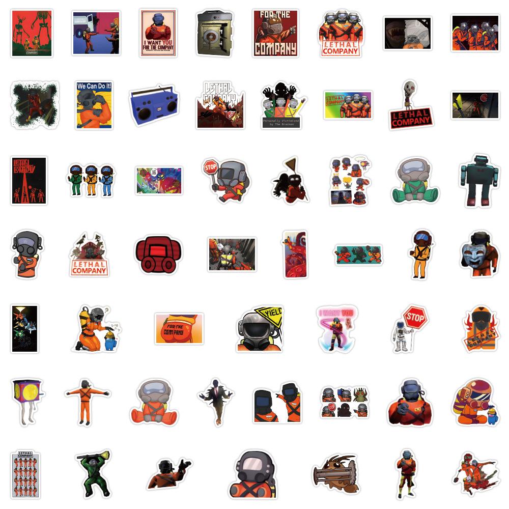 10/50pcs Game Lethal Company Stickers Gaffiti Stickers for DIY Luggage Laptop Skateboard Bicycle Stickers