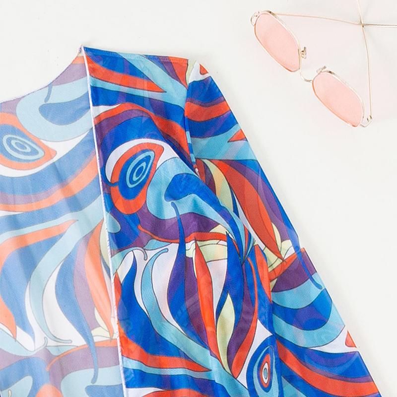 Женский купальник с высокой талией, комплект бикини из трех частей, женский купальник с длинными рукавами, пляжные купальные костюмы