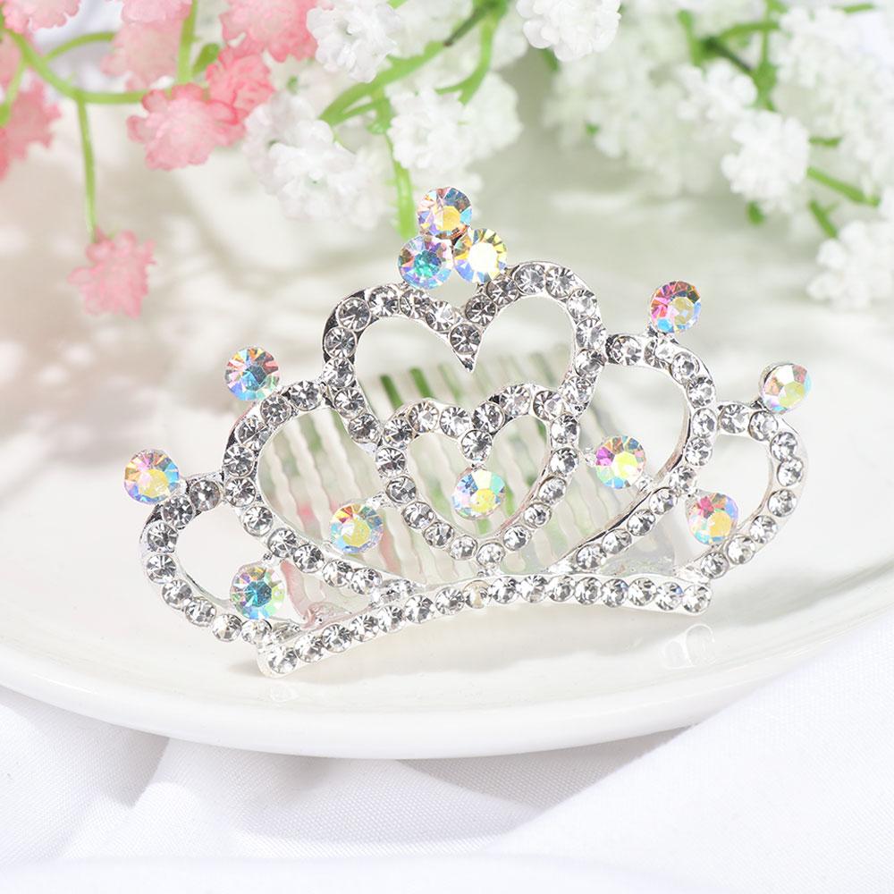 Lovely Princess Crystal Hairpin Children's Headwear Crown Comb Rabbit
