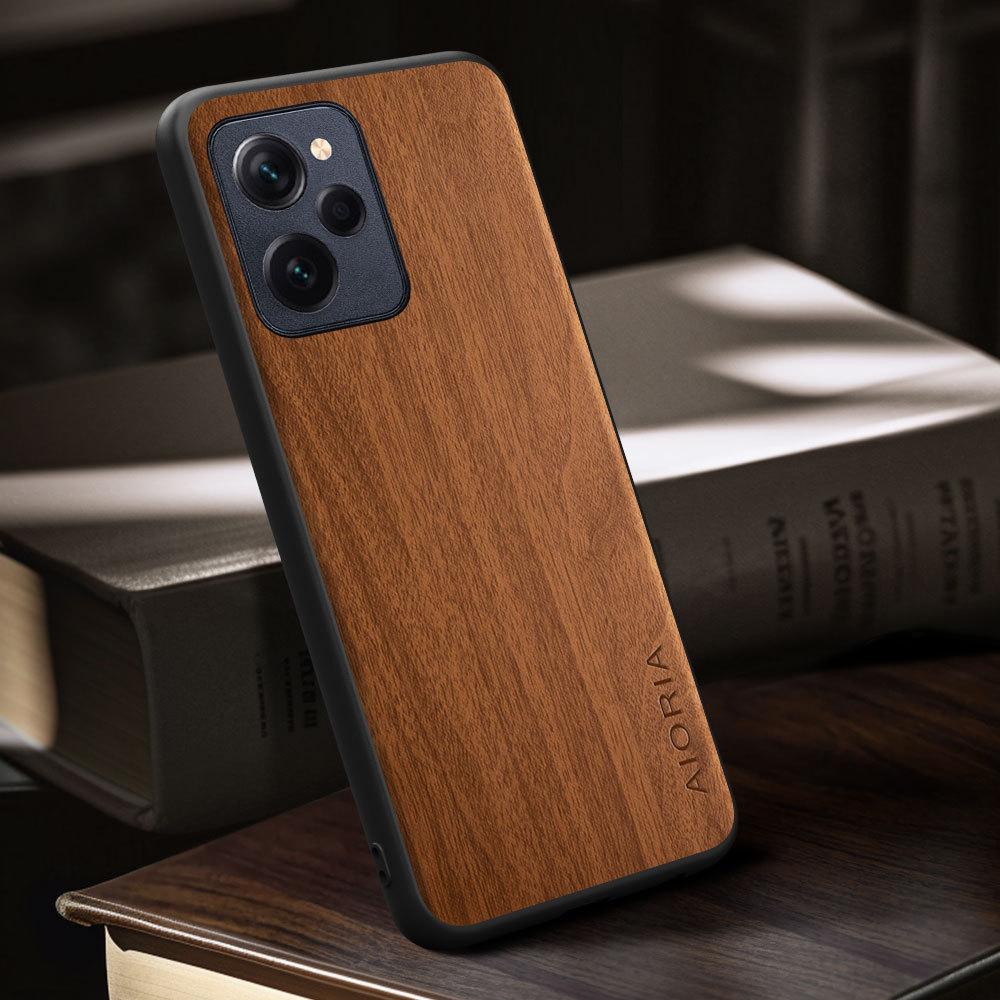 Case for Poco X5 Pro F5 Pro funda bamboo wood pattern Four-corner Explosion-proof back cover Poco F5 Pro