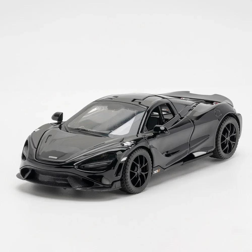 1:Масштаб 1:32 720S 765LT Модель Игрушечного Автомобиля Оттяни Назад Звук Свет Поднимающееся Заднее Крыло Машина Металлические Литые Модели Суперкар Подарки для Детей