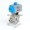 Three-Piece Stainless Steel Pneumatic Threaded Ball Valve, 3PC Straight-Through, Model BQ671F