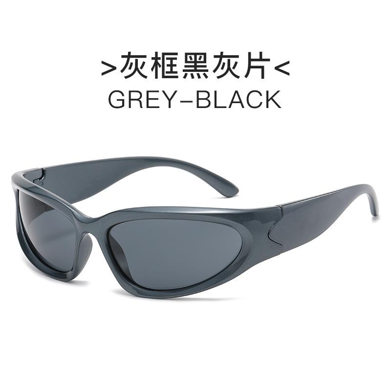 Millennium futuristic European and American new YK sunglasses, cycling punk sports Internet celebrity sunglasses women's trendy glasses