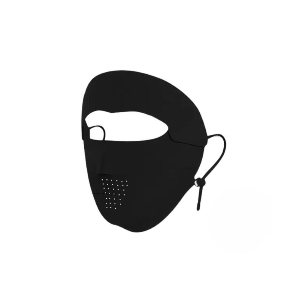 Neck Protection Sunscreen Mask Solid Color Ice Silk Mask Detachable Womne Face Shield  Summer