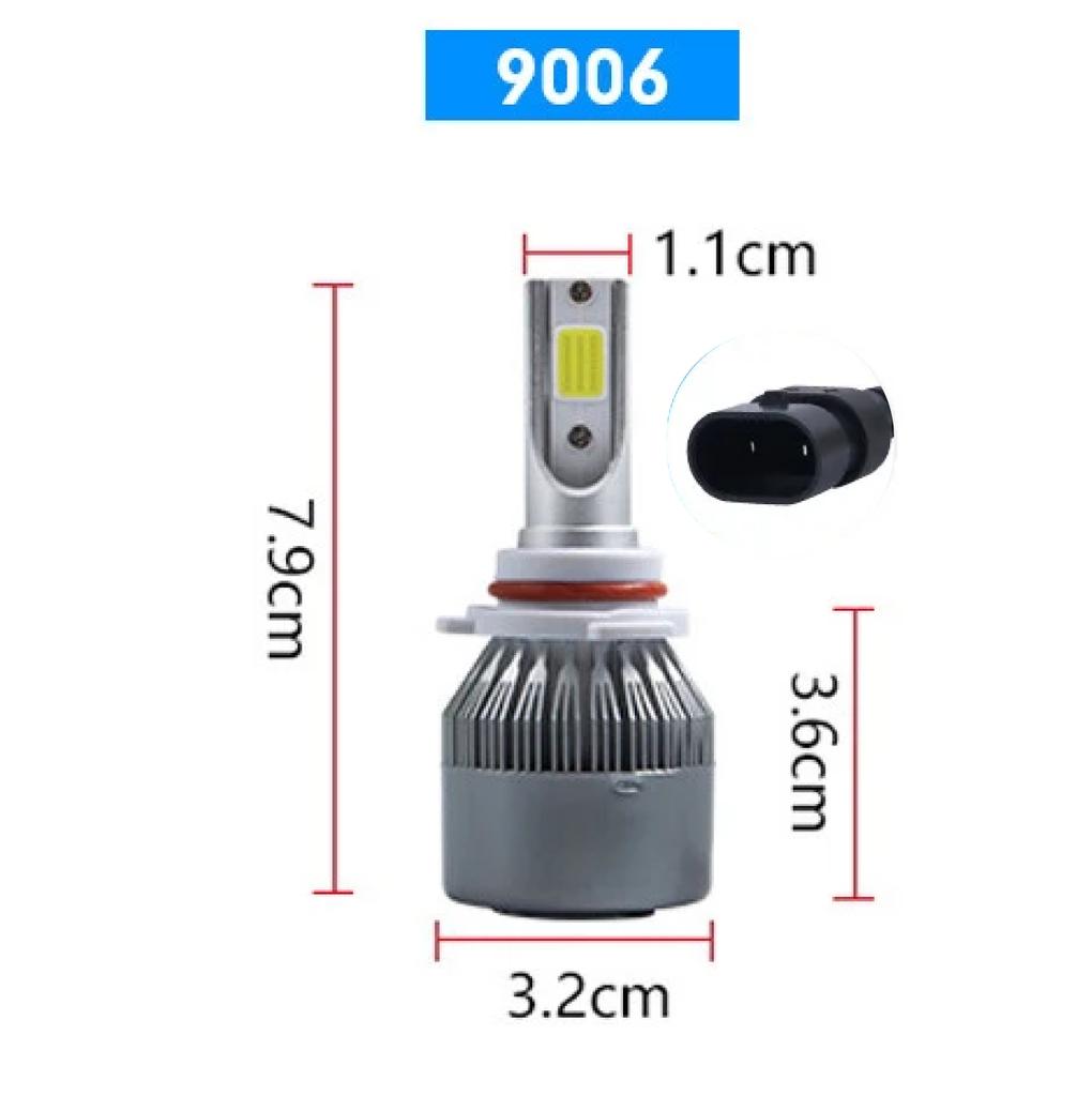 2pcs C6 72W H11 H4 Hi/Lo H1 H7 COB LED H11 HB3 9005 HB4 9006 Car Headlight Bulbs Car Fog Light 12V 7200LM Auto Headlamps
