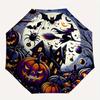 1pc Halloween Spooky Automatic Open/close Umbrella, 8-Rib sturdy structure, Portable Travel Umbrella, Parties, Everyday Use, 11106