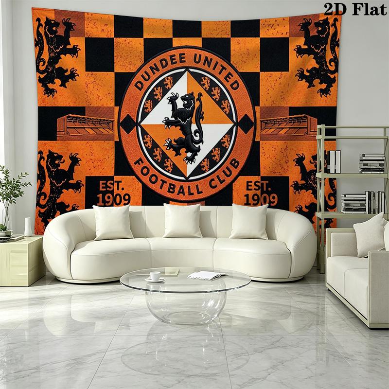 Dundee United FC Wall Tapestry Aesthetic Wall Hanging Printed Fabric Blanket Decorative Tapestries for Bedroom Living Room Home Decor