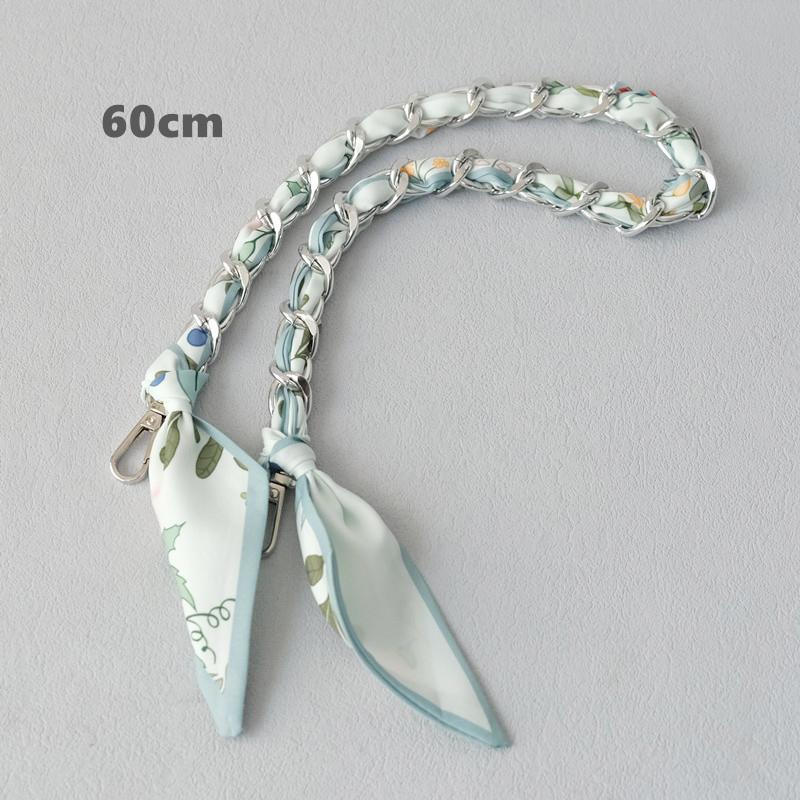Новый модный бренд женские сумки аксессуары цепи съемные цветочные золотые серебряные металлические шелковые ремешки женские DIY цепи ручки для сумок