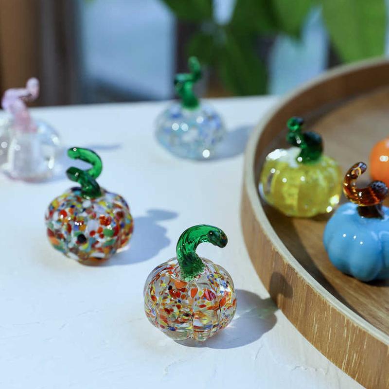 Halloween and Thanksgiving Gift Desktop Decoration Rural Colorful Pumpkin Ball Ornament