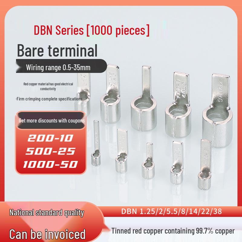 Purple Copper Cold Crimp Pin Type Terminal Lug (DBN2-9-10-14-18)