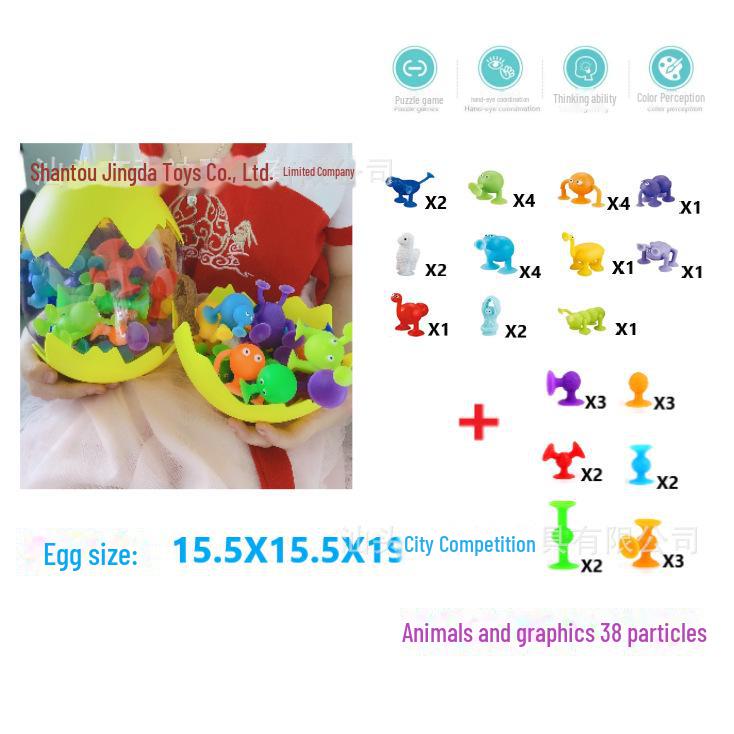 Sticky Music Suction Cup Building Blocks - Soft Silicone Educational Toys for Bath & DIY Play