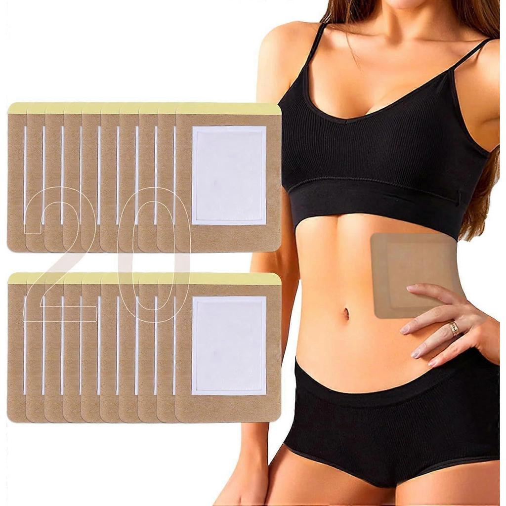 20 Pack Disposable Castor Oil Pack Wrap for Stomach, 8 x 6 inches Castor Oil Patch Organic Cotton, Self-Adhesive, Anti Le