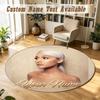 Round Rug Custom NameAriana Grande Pattern Non Slip Carpet Home Floor Decor
