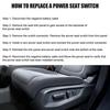 Left Side Power-Seat Switch for   Envision Replace 25974714 Recliner-Switch 8 Way Adjuster Button Switch