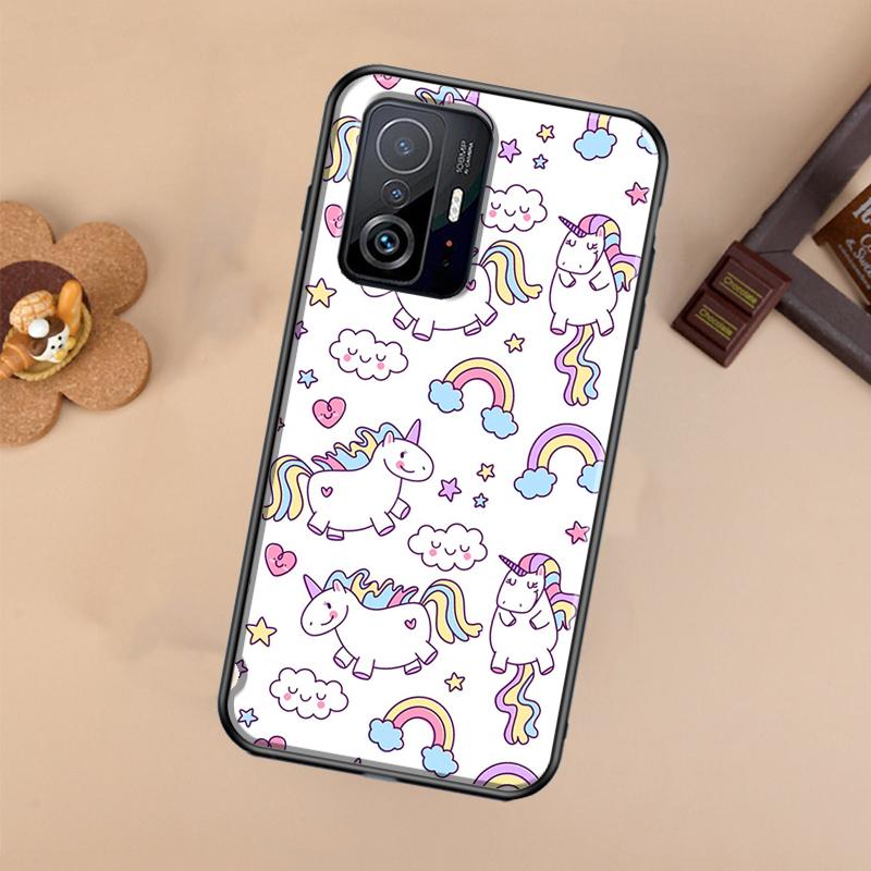 Cartoon Rainbow Unicorn Case For Xiaomi 14T 11T 12T 13T Pro 13 14 Ultra POCO X7 Pro X3 X5 F3 F5 F6 M6 X6 Pro Cover