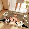 1 шт. Коврик для двери «Добро пожаловать домой» с таксой, Кухонный коврик, Нескользящий, Поп-арт, Коврик для гостиной, Коврик для ванной, Ковер для дома, Декор для раковины, Прачечной