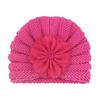 Baby Pullover Hat, Solid Color Flower Baby Hat, Autumn and Winter Warm and Comfortable Children's Knitted Hat