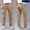 2025 Новые мужские брюки-карго с несколькими карманами, свободные прямые рабочие брюки для улицы, военные брюки большого размера для мужчин
