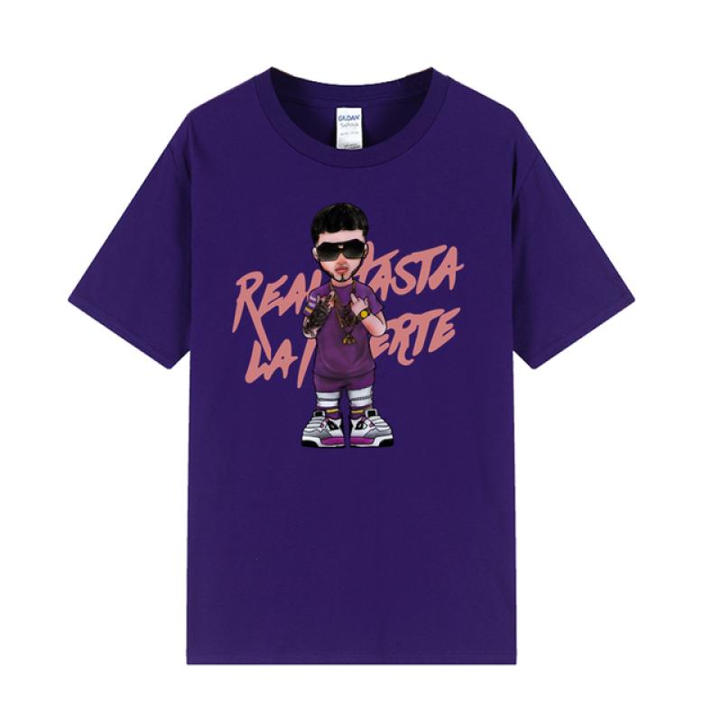 2023 летняя хлопковая футболка унисекс с принтом Anuel AA для пары Real Hasta La Muerte Street в стиле хип-хоп, большая удобная футболка