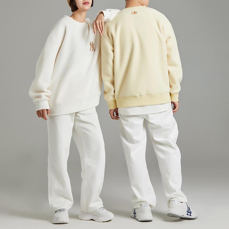 Новая унисекс толстовка MLB светло-желтая 3AMTB0726-14YEL