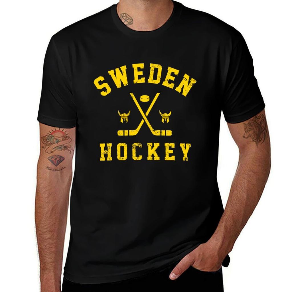 Sweden Ice Hockey TShirt Unisex T Shirts Cotton TShirt