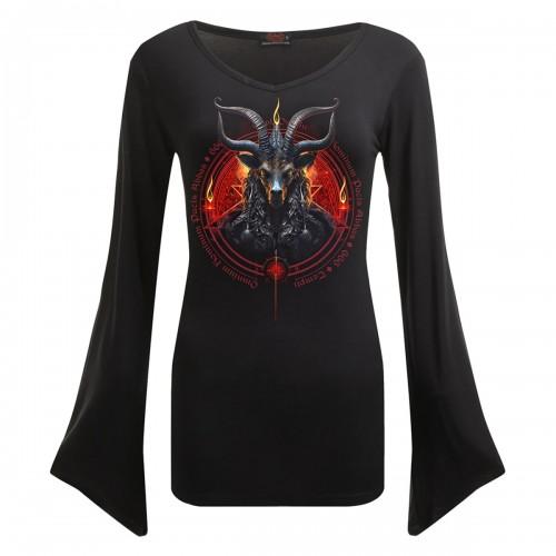 Spiral Direct Womens/Ladies Baphomet Long-Sleeved T-Shirt