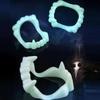 1/10Pcs Halloween Vampire Denture Luminous Fake Teeth Dress Up Props Horror Zombie Teeth Grim Reaper Braces Glow Party Supplies 5
