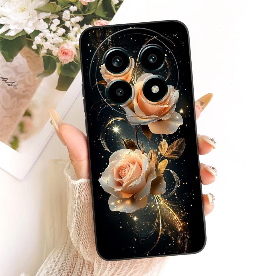 Daisy Bow Pattern Butterfly Flower Cherry Back Cover For Realme 13 Pro Pro+  Phone Case Soft Silicone Casing On Realme P1 Speed
