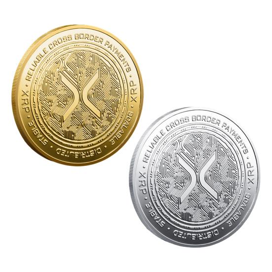 Памятная монета XRP Coin Символ финансовых инноваций Монета XRP Ethereum, выделяющая ведущие цифровые монеты Подарок для энтузиастов Образовательный