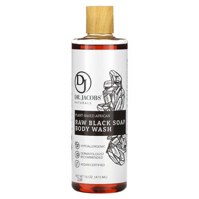 Гель для душа Botanical African Raw Black Soap, 16 унций (473 мл)