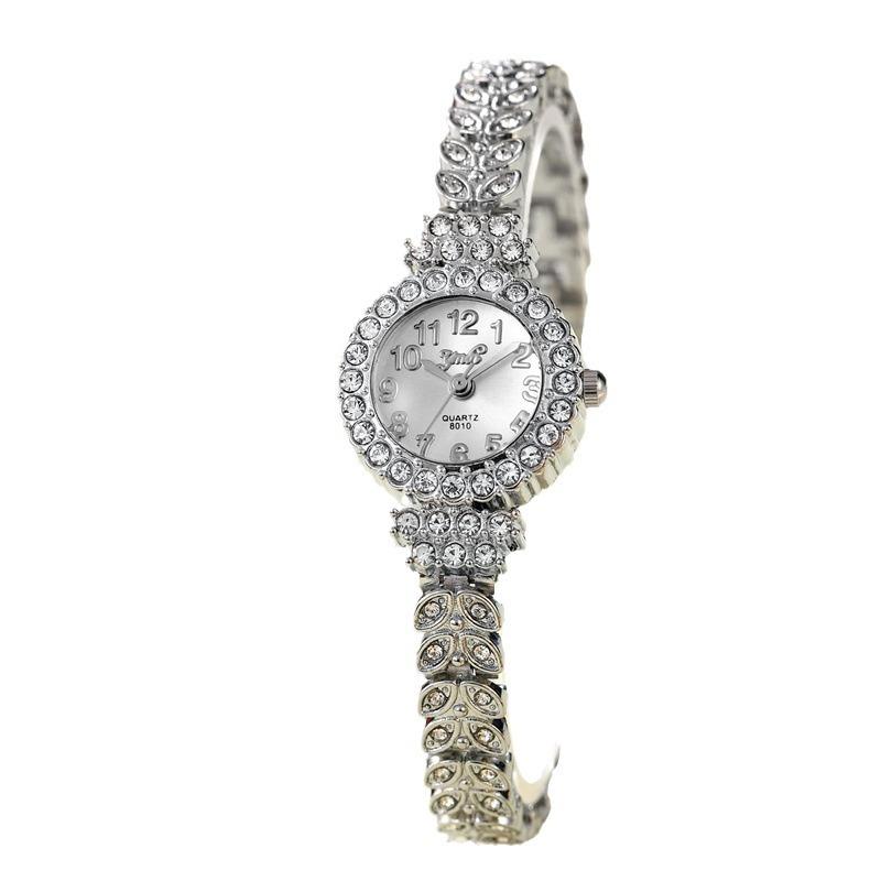 Женские браслетные часы со стразами на ремешке, кварцевые наручные часы, женские часы в подарок, часы с круглым циферблатом