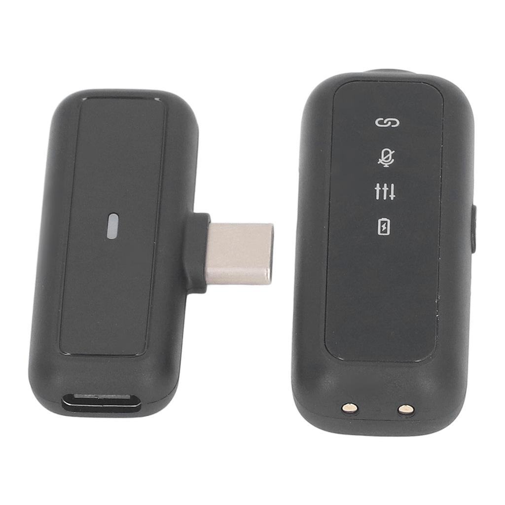 Беспроводные петличные микрофоны Type C с шумоподавлением, мини-петличный микрофон с клипсой и зарядным кейсом для записи видео в прямом эфире