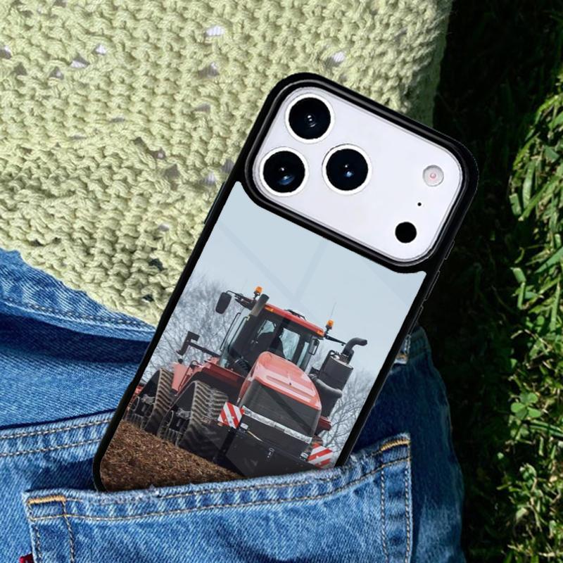 Red Tractors Car Phone Case For iPhone 17 AIR 16 Pro Max 15 14 Pro 11 12 13 Shockproof Silicone Cover