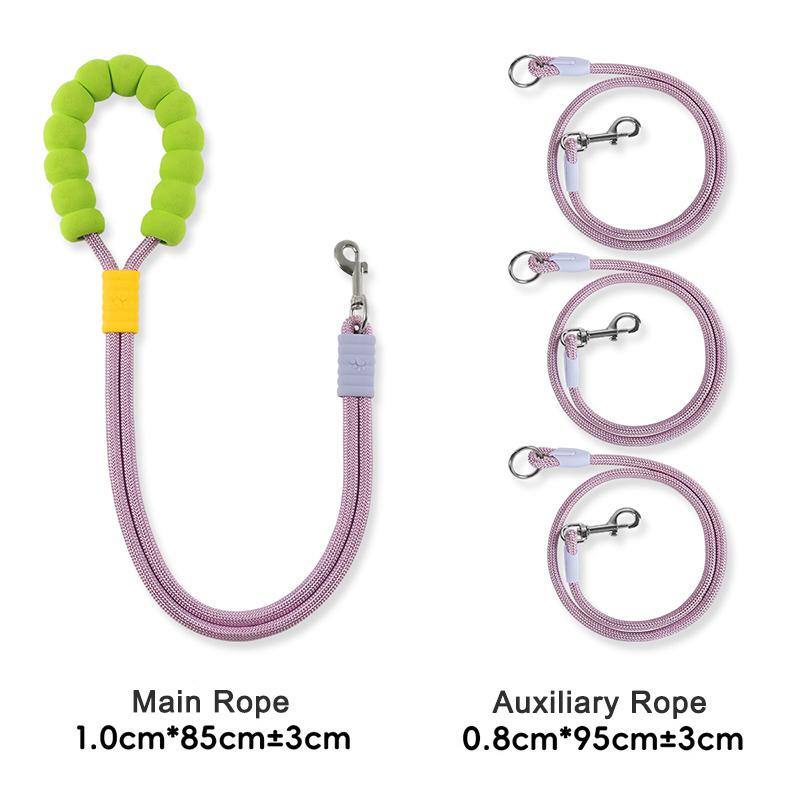 Поводок для двух собак Hands Free с мягкой padded ручкой, износостойкий, регулируемый, не запутывающийся, веревка для выгула собак, товары для домашних животных для улицы