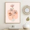 Watercolor Abstract Wildflower Flower Pink Prints Poster Canvas Painting Modern Wall Art Pictures Living Room Bedroom Home Decor
